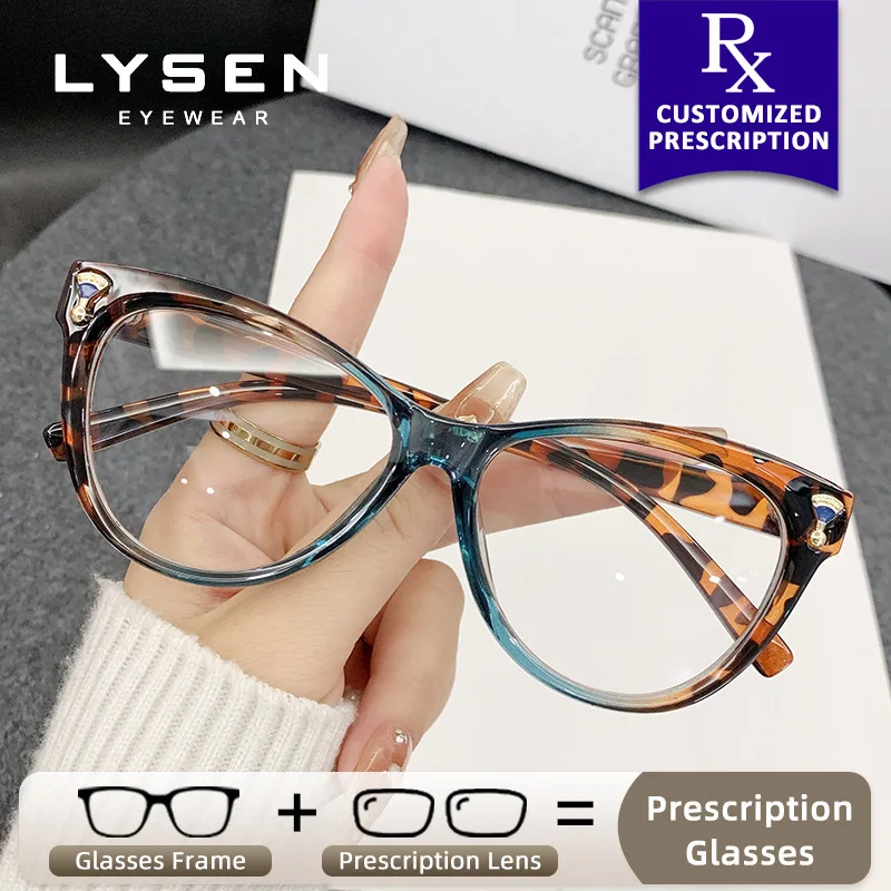 LYSEN Women Cat Eye Anti Blue Light Prescription Glasses UV Protection Optical Glasses Frame High Quality Photochromic Eyewear
LYSEN Women Cat Eye Anti Blue Light Prescription Glasses UV Protection Optical Glasses Frame High Quality Photochromic Eyewear