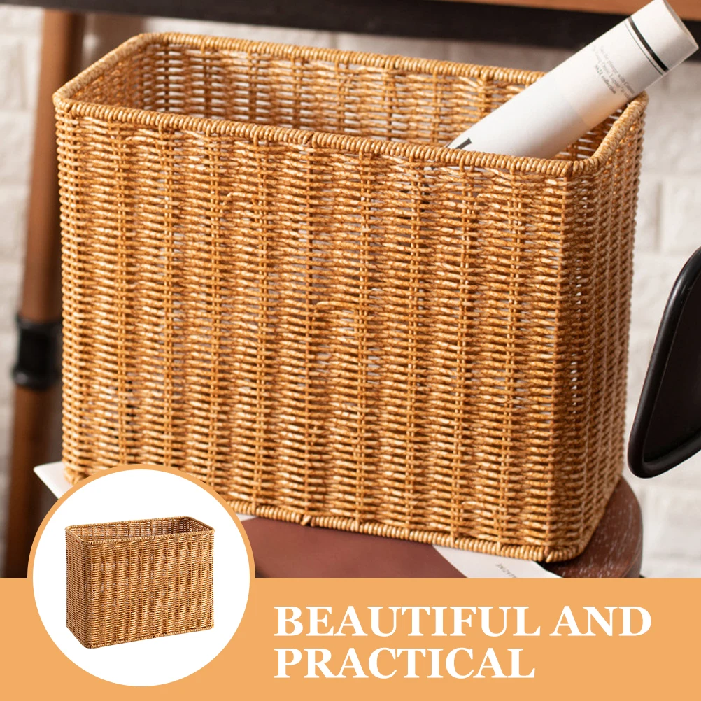 Narrow High Storage Baskets Woven Basket Living Room Home Supplies Desktop Organizer Sundries Container Plastic Texture
Narrow High Storage Baskets Woven Basket Living Room Home Supplies Desktop Organizer Sundries Container Plastic Texture
