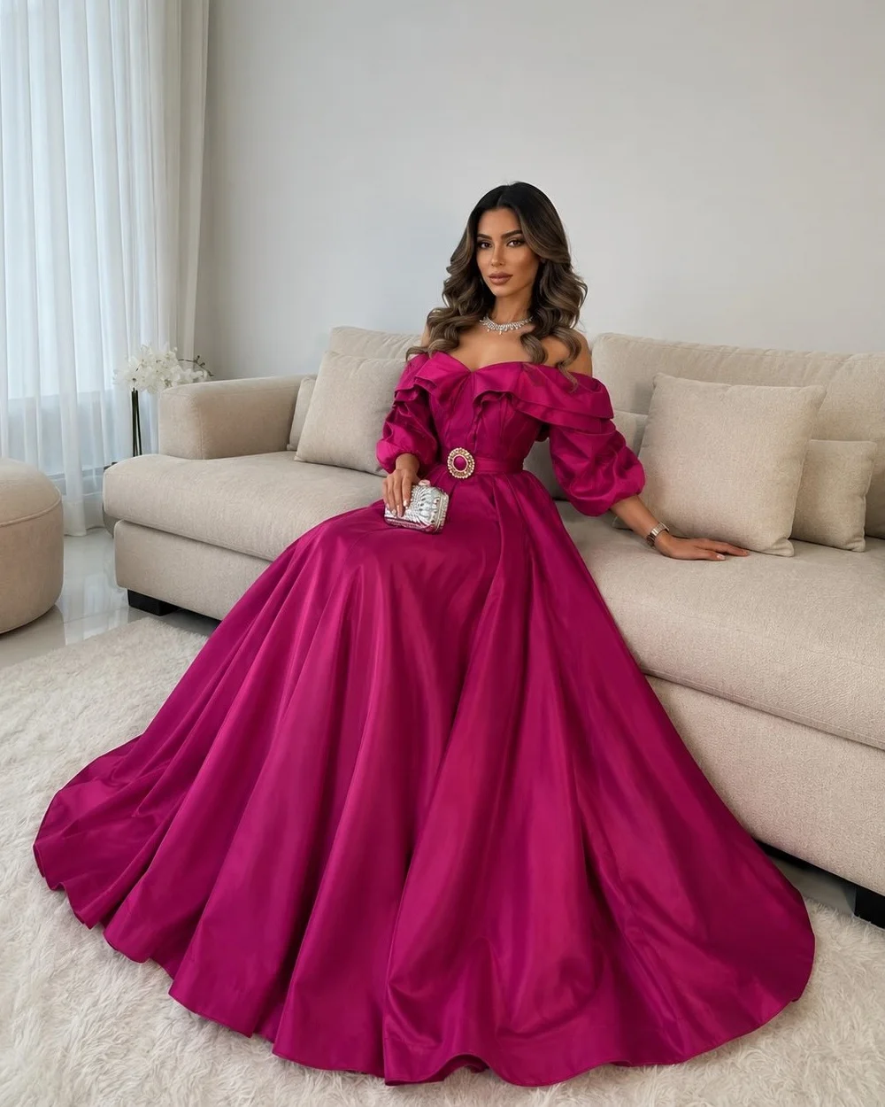 Customized High Quality Women Jersey Ruched Sash A-Line Evening Dresses Fashion Off-the-shoulder Half Sleeve Long Prom Dresses
Customized High Quality Women Jersey Ruched Sash A-Line Evening Dresses Fashion Off-the-shoulder Half Sleeve Long Prom Dresses
