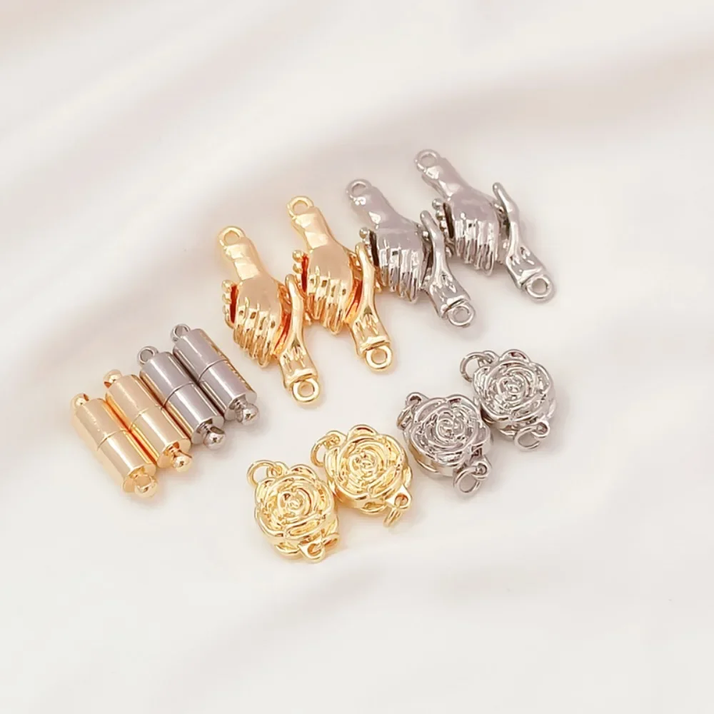 14K Copper Gold-plated White K Magnetic Clasp Cylindrical Handcrafted Camellia Handcrafted DIY Bracelet Necklace Ending Clasp
14K Copper Gold-plated White K Magnetic Clasp Cylindrical Handcrafted Camellia Handcrafted DIY Bracelet Necklace Ending Clasp