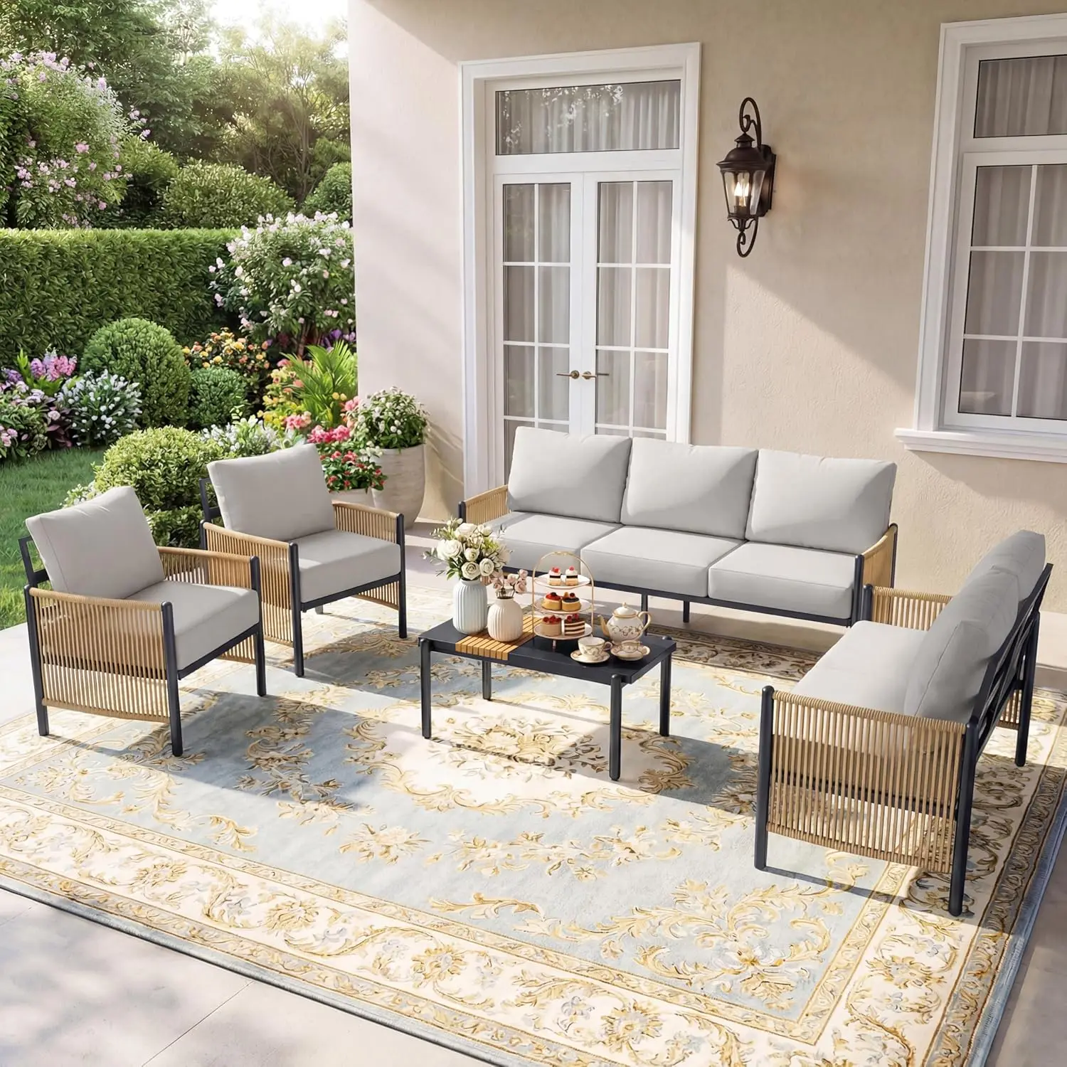 Aluminum Outdoor Patio Furniture Set, 7 Seats Outdoor Sectional with Coffee Table, Patio Conversation Sets with, Customized
Aluminum Outdoor Patio Furniture Set, 7 Seats Outdoor Sectional with Coffee Table, Patio Conversation Sets with, Customized