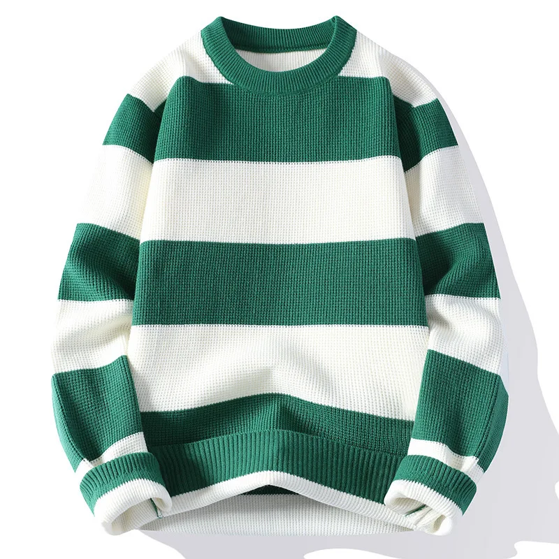 2024 Men's round Neck Striped Sweater Autumn Fashion Trendy Teen Casual Sweater
2024 Men's round Neck Striped Sweater Autumn Fashion Trendy Teen Casual Sweater