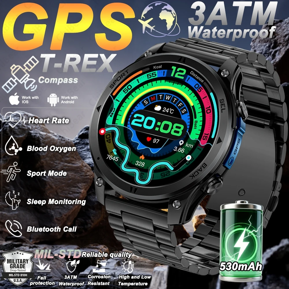 2026New Outdoor Sports SmartWatch Men GPS Tracking 1.46-inch Display Bluetooth Call Music Playback Waterproof Smart Watch Men
2026New Outdoor Sports SmartWatch Men GPS Tracking 1.46-inch Display Bluetooth Call Music Playback Waterproof Smart Watch Men