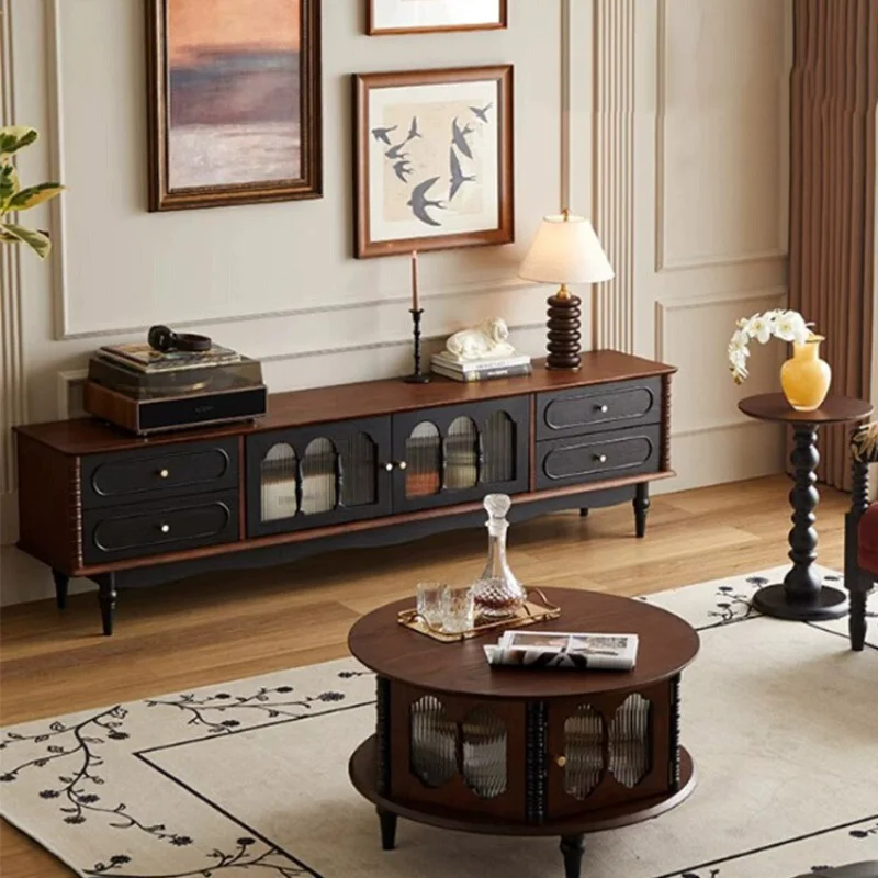 French solid wood TV cabinet household small apartment large capacity storage cabinet living room retro floor integrated
French solid wood TV cabinet household small apartment large capacity storage cabinet living room retro floor integrated