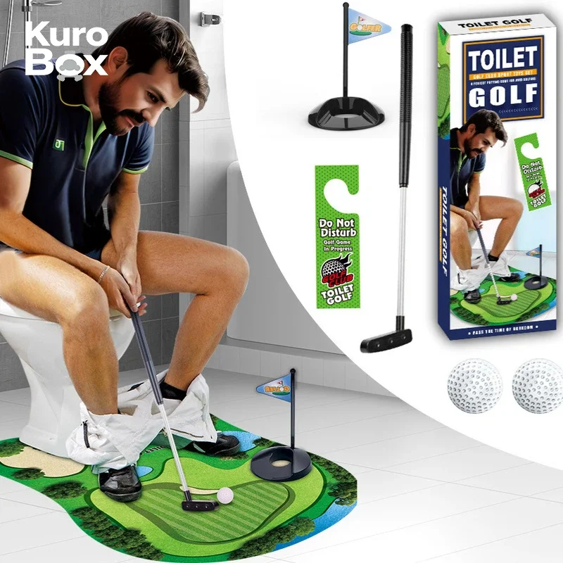 Toilet Golf Mini Game Set Bathroom Putting Green Funny Sports Toy Restroom Desk Entertainment Gift for Adults Teens
Toilet Golf Mini Game Set Bathroom Putting Green Funny Sports Toy Restroom Desk Entertainment Gift for Adults Teens