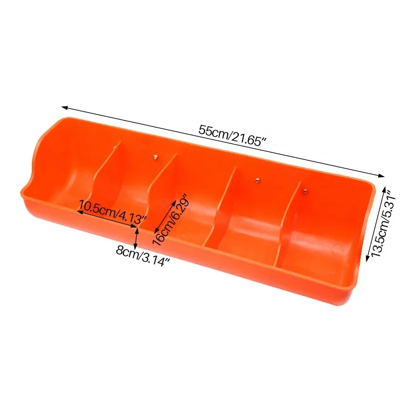 5 Holes Widely Used Automatic Nursery Pig Sheep Feeding Tray Orange Color Hog Sow Goat Cattle Feeder Through
5 Holes Widely Used Automatic Nursery Pig Sheep Feeding Tray Orange Color Hog Sow Goat Cattle Feeder Through