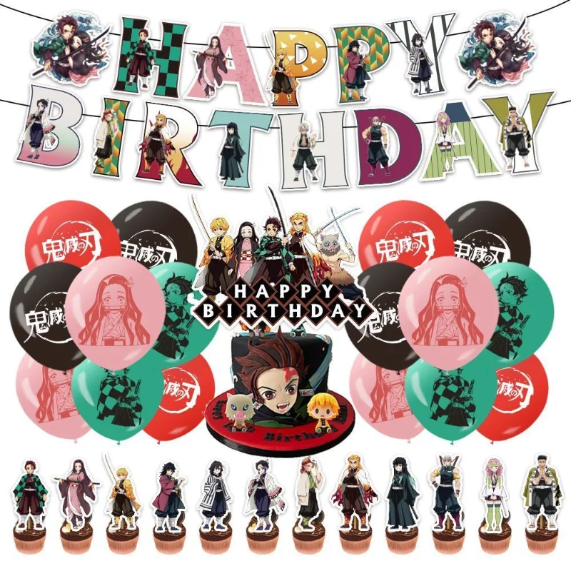 Ghostblade theme super cute cartoon birthday party cake arrangement banner, flag, balloon set decoration supplies
Ghostblade theme super cute cartoon birthday party cake arrangement banner, flag, balloon set decoration supplies