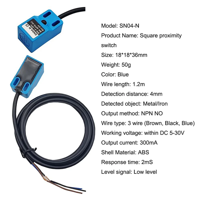 【Best Selling】Inductive Proximity Sensor SN04-N Normally Open Detection Approach Switch NPN NO With TL PL SN Bracket (8 Pack) 
【Best Selling】Inductive Proximity Sensor SN04-N Normally Open Detection Approach Switch NPN NO With TL PL SN Bracket (8 Pack)