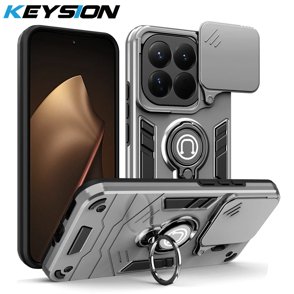 KEYSION Shockproof Armor Ring Stand Case for Xiaomi 15T Pro 5G Slide Camera Lens Protection Phone Back Cover for Xiaomi 15T Pro
KEYSION Shockproof Armor Ring Stand Case for Xiaomi 15T Pro 5G Slide Camera Lens Protection Phone Back Cover for Xiaomi 15T Pro