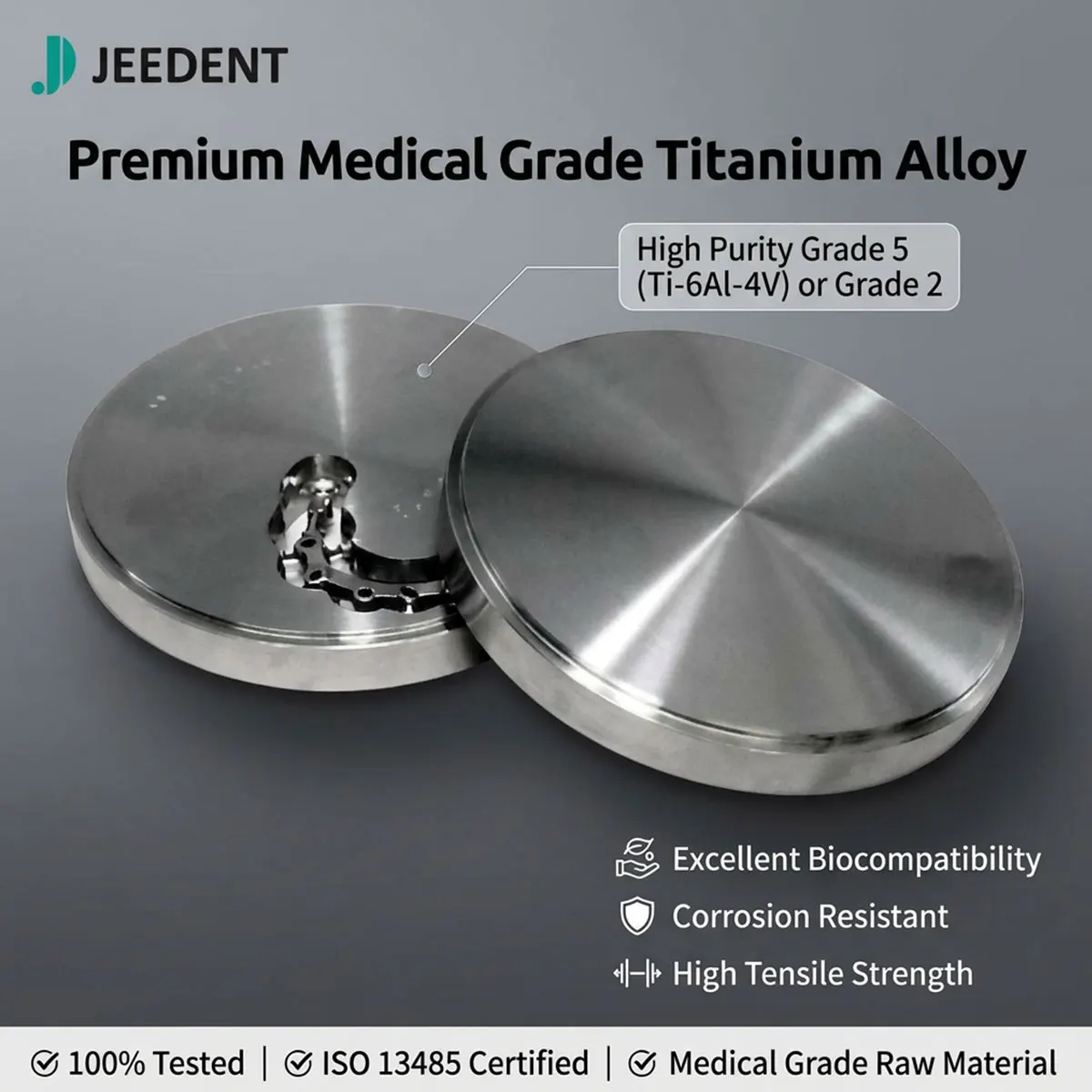 JEEDENT 98mm Ti-6Al-4V Alloy Disc Gr5 Gr2 for Laboratory Open CAD CAM System Restoration Framework Construction
JEEDENT 98mm Ti-6Al-4V Alloy Disc Gr5 Gr2 for Laboratory Open CAD CAM System Restoration Framework Construction