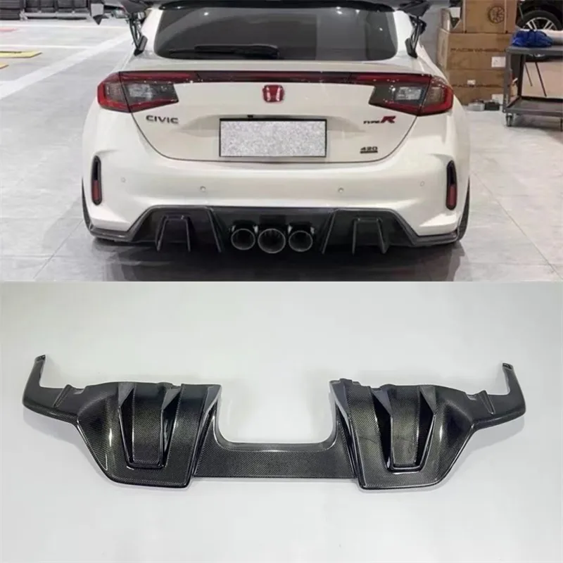 Для Honda 11-го поколения Civic TypeR FL5 из настоящего углеродного волокна, задний бампер автомобиля, диффузор, сплиттеры, спойлер, аксессуары, комплект кузова 
Для Honda 11-го поколения Civic TypeR FL5 из настоящего углеродного волокна, задний бампер автомобиля, диффузор, сплиттеры, спойлер, аксессуары, комплект кузова