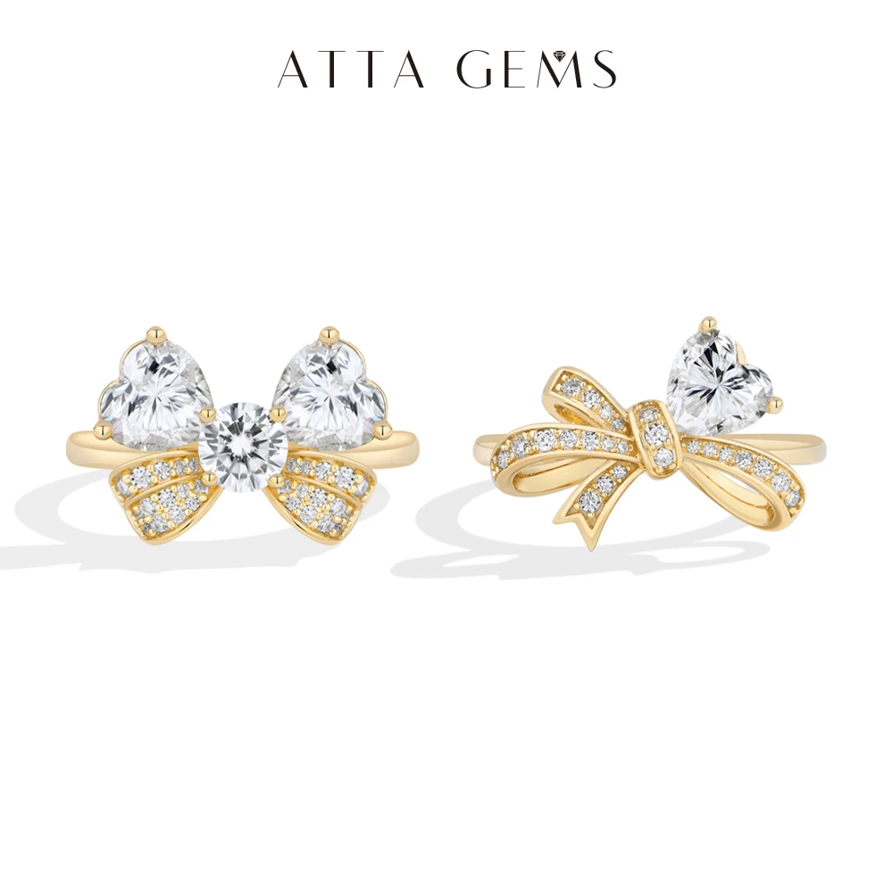 ATTAGEMS Fashion Love Bow Moissanite Ring Heart Cut S925 Silver Romantic Wedding Band ForWoman Birthday Gift Anniversary Jewelry
ATTAGEMS Fashion Love Bow Moissanite Ring Heart Cut S925 Silver Romantic Wedding Band ForWoman Birthday Gift Anniversary Jewelry