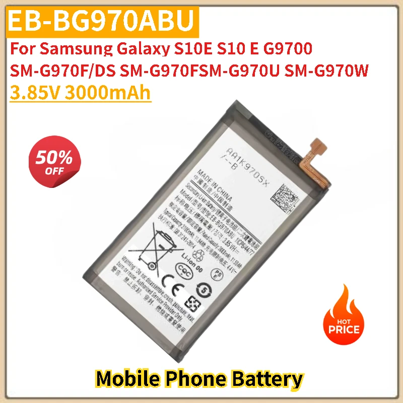Phone Battery EB-BG970ABU 3.85V 3000mAh For Samsung Galaxy S10E S10 E G9700 SM-G970F/DS SM-G970FSM-G970U SM-G970W High Quality
Phone Battery EB-BG970ABU 3.85V 3000mAh For Samsung Galaxy S10E S10 E G9700 SM-G970F/DS SM-G970FSM-G970U SM-G970W High Quality