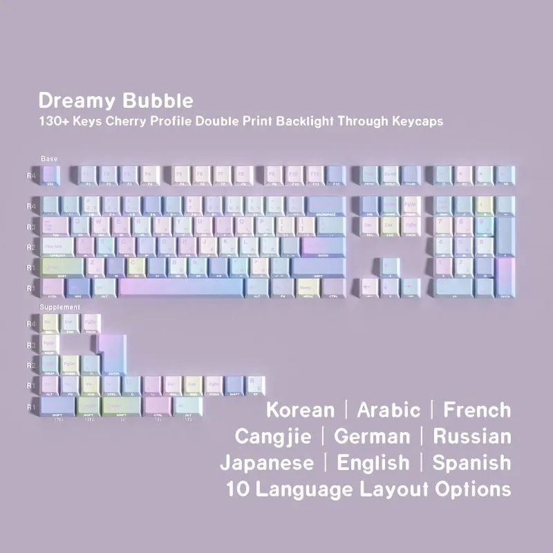 CHERRY Bubble Pbt колпачки для клавиш большой набор колпачков для игровой механической клавиатуры układ ISO испанский немецкий французский Бразилия
CHERRY Bubble Pbt колпачки для клавиш большой набор колпачков для игровой механической клавиатуры układ ISO испанский немецкий французский Бразилия