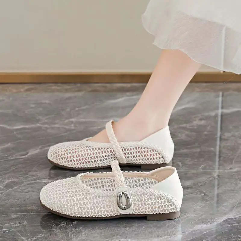 Women Summer New Mesh Flat sole Shoes Soft Sole Non Slip Breathable Round Toe Shallow Velcro Nude Shoes Lightweight Sandals
Women Summer New Mesh Flat sole Shoes Soft Sole Non Slip Breathable Round Toe Shallow Velcro Nude Shoes Lightweight Sandals