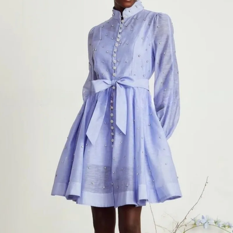 Blue Diamond Elegant Dress Women Lace-up Long Sleeve High Waisted Vestidos Bodycon Party Streetwear Clothing Lady
Blue Diamond Elegant Dress Women Lace-up Long Sleeve High Waisted Vestidos Bodycon Party Streetwear Clothing Lady