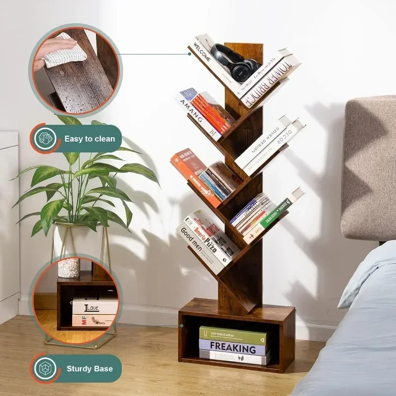 Retro floor-standing bookcase, book storage rack, practical book storage rack, suitable for bedroom, living room, home office
Retro floor-standing bookcase, book storage rack, practical book storage rack, suitable for bedroom, living room, home office