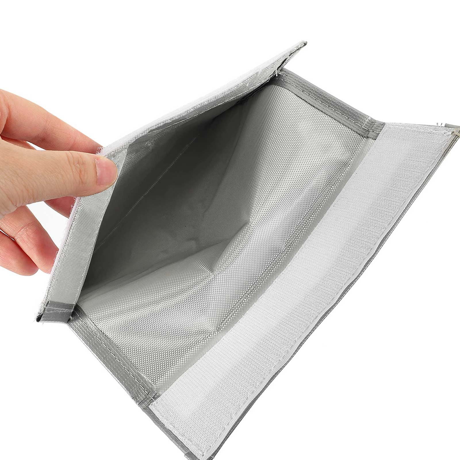 18X23Cm Silver Fireproof Bag Protective Storage Pouch For Rc Lipo Charging Safety Durable Flame Retardant Fiber Material
18X23Cm Silver Fireproof Bag Protective Storage Pouch For Rc Lipo Charging Safety Durable Flame Retardant Fiber Material