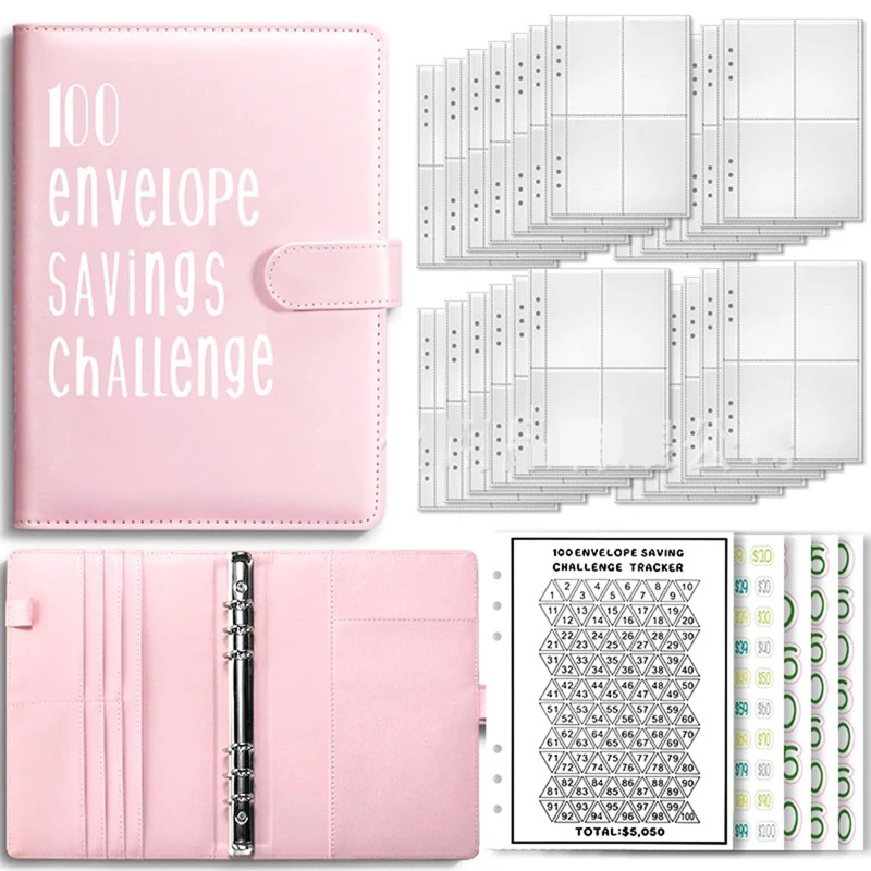 100 Envelope Challenge Binder, A5 Binder,Budget Book With Cash Envelopes,100 Envelopes Saving Challenge To Save 5,050 B Durable
100 Envelope Challenge Binder, A5 Binder,Budget Book With Cash Envelopes,100 Envelopes Saving Challenge To Save 5,050 B Durable
