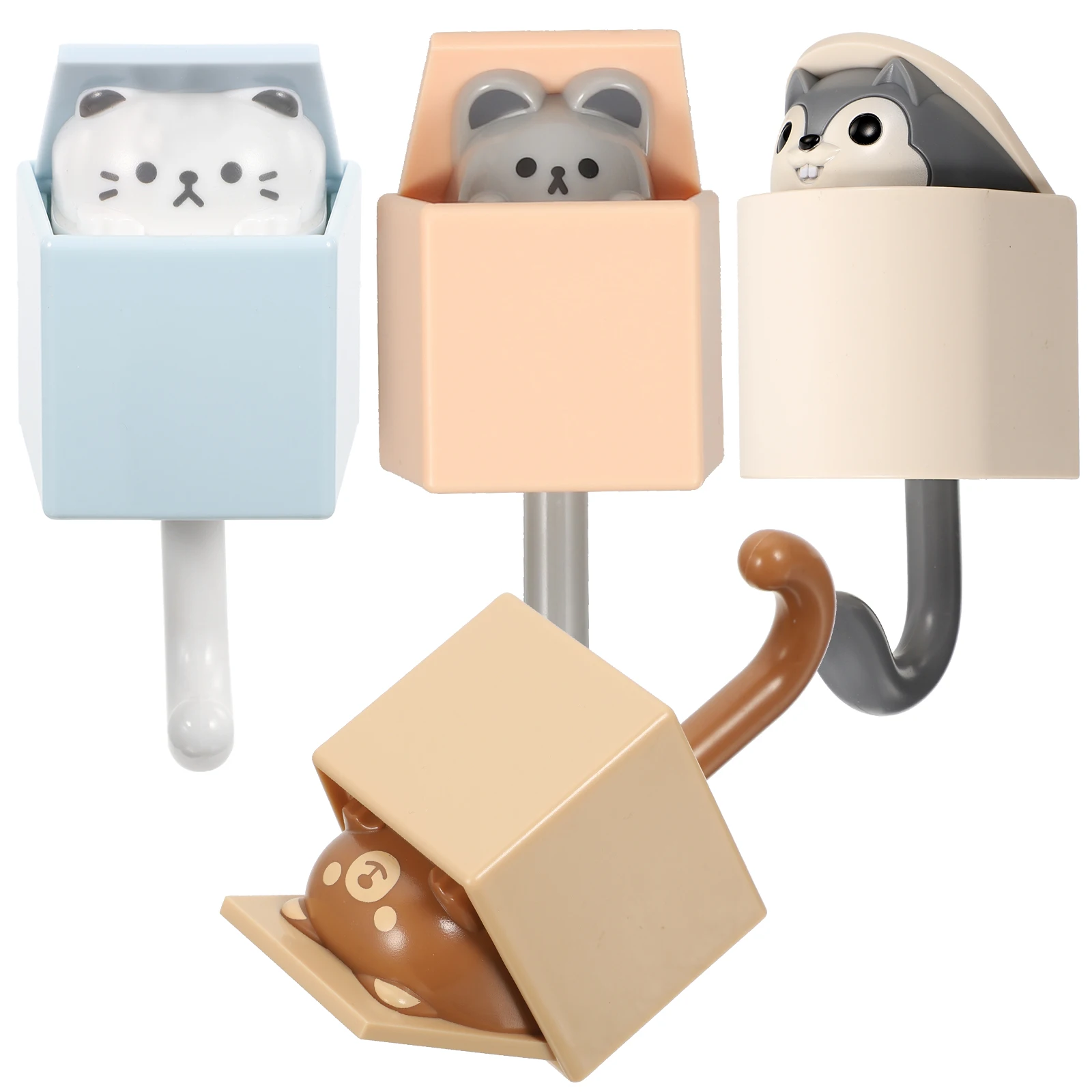 4Pcs Wall ABS Smooth Compact Towel Wall Hooks Cartoon Animal Coat Key Hooks Bathroom Storage Accessories
4Pcs Wall ABS Smooth Compact Towel Wall Hooks Cartoon Animal Coat Key Hooks Bathroom Storage Accessories