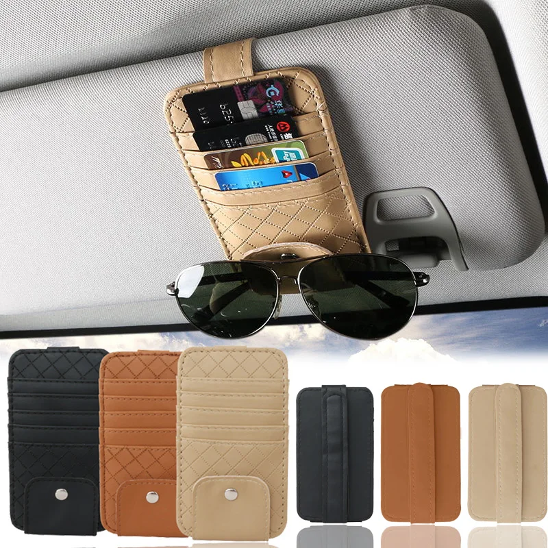 Car Sun Visor Card Holder Glasses Frame PU Leather Multi-pocket Anti-scratch Car Sun Visor Storage Bag Car Interior Accessories
Car Sun Visor Card Holder Glasses Frame PU Leather Multi-pocket Anti-scratch Car Sun Visor Storage Bag Car Interior Accessories