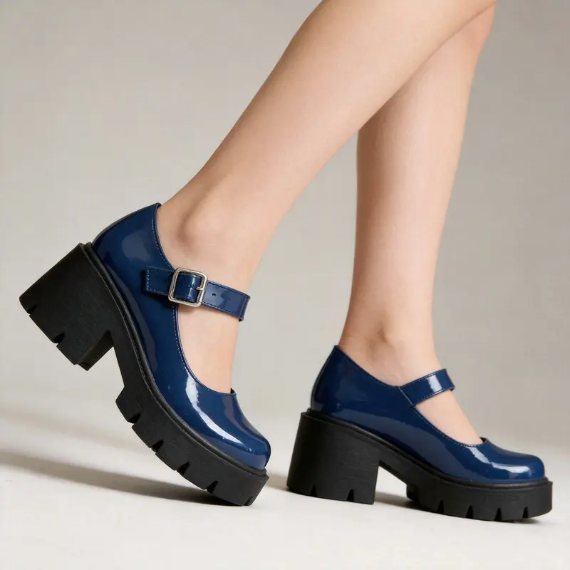 Gothic Lolita Shoes Women's Patent Leather Mary Jane Shoes Thick High Heels Buckle Strap Cosplay Platform Pumps Comfort Shoes
Gothic Lolita Shoes Women's Patent Leather Mary Jane Shoes Thick High Heels Buckle Strap Cosplay Platform Pumps Comfort Shoes