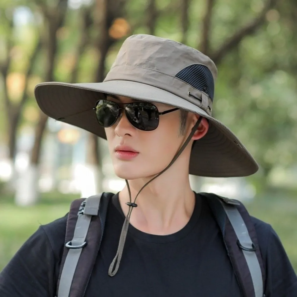Men Foldable Large Brim Sun Hat Breathable Solid Color Fisherman Hat Shade Cap Polyester UV Protection Hat Mountaineering
Men Foldable Large Brim Sun Hat Breathable Solid Color Fisherman Hat Shade Cap Polyester UV Protection Hat Mountaineering