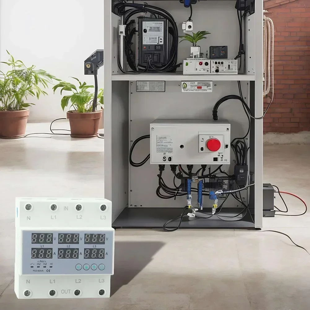 Цифровое 3-фазное реле повышенного напряжения и ограничитель тока с настраиваемыми настройками для защиты от напряжения и тока
Цифровое 3-фазное реле повышенного напряжения и ограничитель тока с настраиваемыми настройками для защиты от напряжения и тока