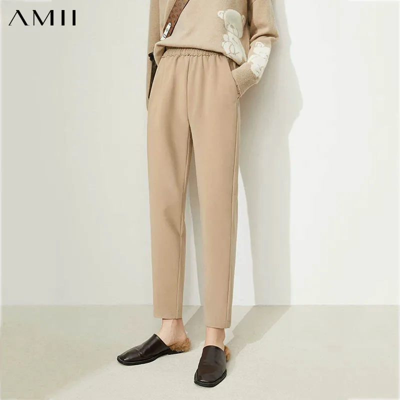 Amii Minimalism Casual Pants Women Fashion High Waist Wool Pants Elastic Sport Straight Pant Female Bottoms Trousers 12130296
Amii Minimalism Casual Pants Women Fashion High Waist Wool Pants Elastic Sport Straight Pant Female Bottoms Trousers 12130296
