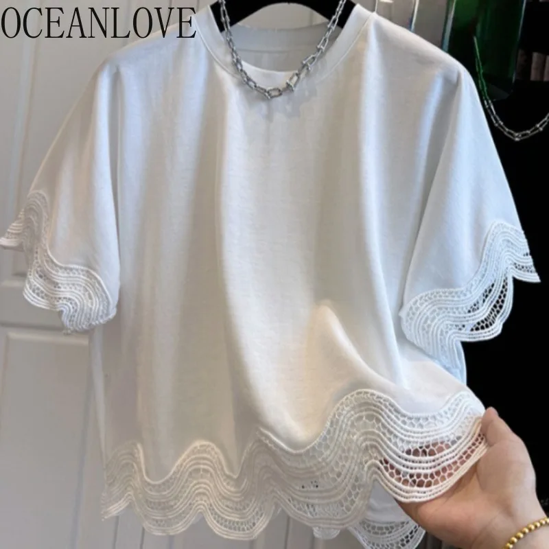 OCEANLOVE рубашки для женщин в японском стиле весна-лето кружевные лоскутные Ropa De Mujer однотонные милые простые свободные блузки
OCEANLOVE рубашки для женщин в японском стиле весна-лето кружевные лоскутные Ropa De Mujer однотонные милые простые свободные блузки