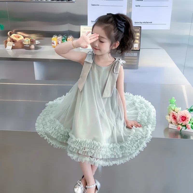 Girls' summer dress new style2026Stylish baby girl bow tulle dress birthday gift suspender dress
Girls' summer dress new style2026Stylish baby girl bow tulle dress birthday gift suspender dress