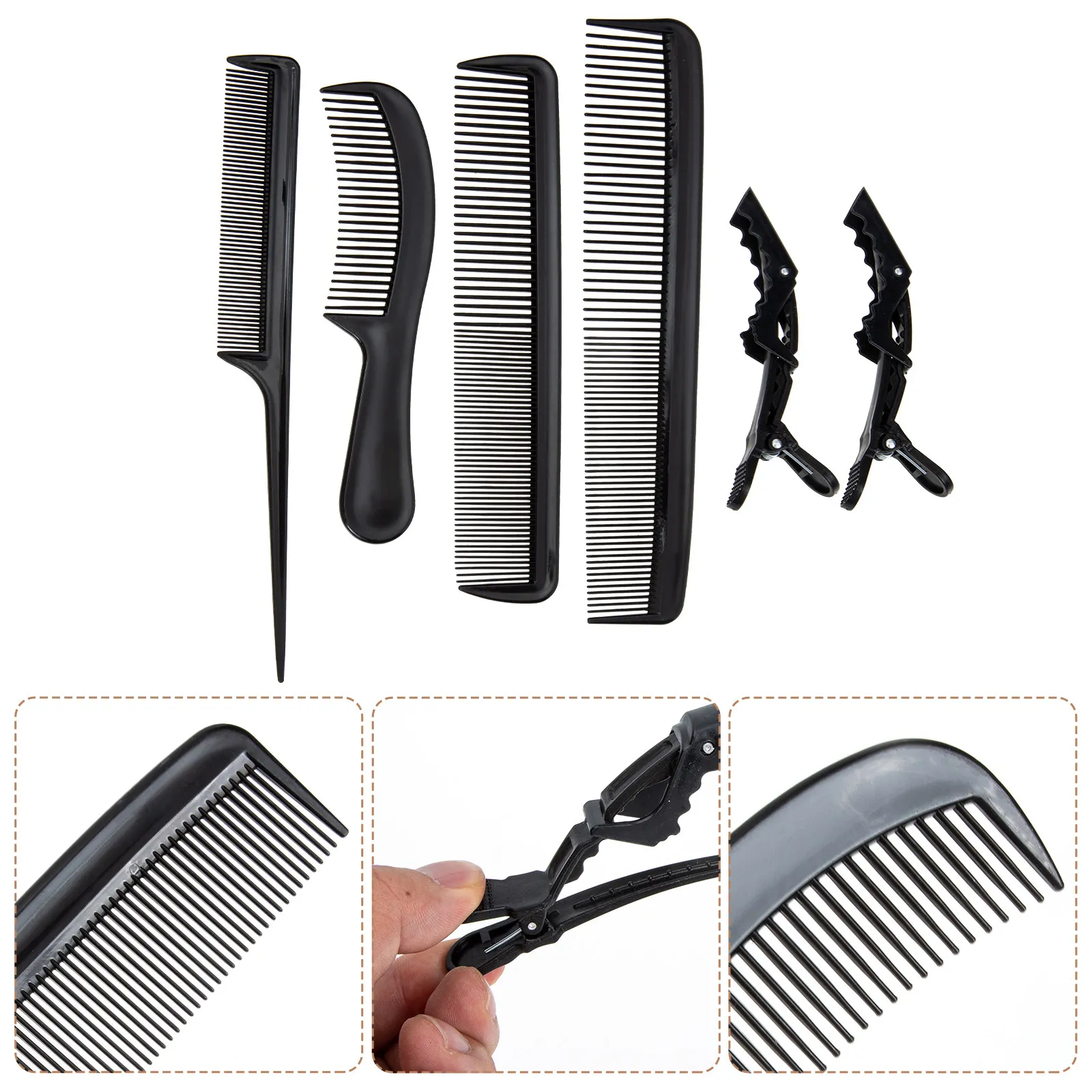 1Set Hair Comb Set Anti-Static Rat Tail Combs Durable for Hair Styling Barber Shops Personal Use Detangling Parting Braiding
1Set Hair Comb Set Anti-Static Rat Tail Combs Durable for Hair Styling Barber Shops Personal Use Detangling Parting Braiding