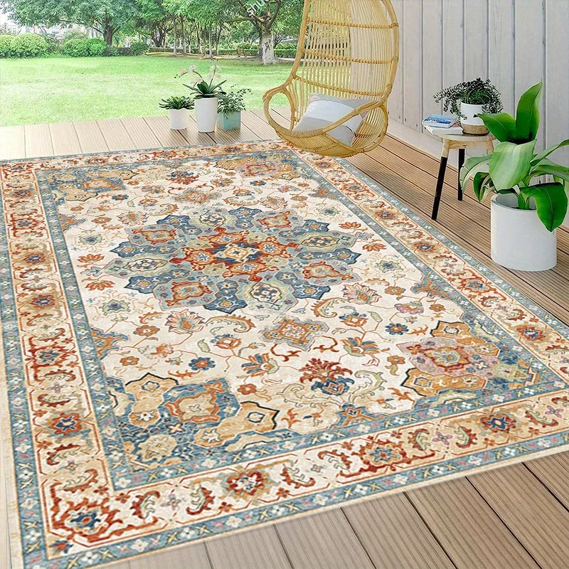 1pc Boho Area Rug Machine Washable Vintage Oriental Living Room Bedroom Dining Home Office Carpet Aesthetic Home Mats Decor
1pc Boho Area Rug Machine Washable Vintage Oriental Living Room Bedroom Dining Home Office Carpet Aesthetic Home Mats Decor