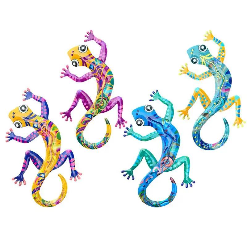 Lizard Wall Art Metal Lizards Outdoor Decor 4 Pieces Gecko Garden Sculptures Crawling Colorful Home Decoration For Indoor & Back
Lizard Wall Art Metal Lizards Outdoor Decor 4 Pieces Gecko Garden Sculptures Crawling Colorful Home Decoration For Indoor & Back