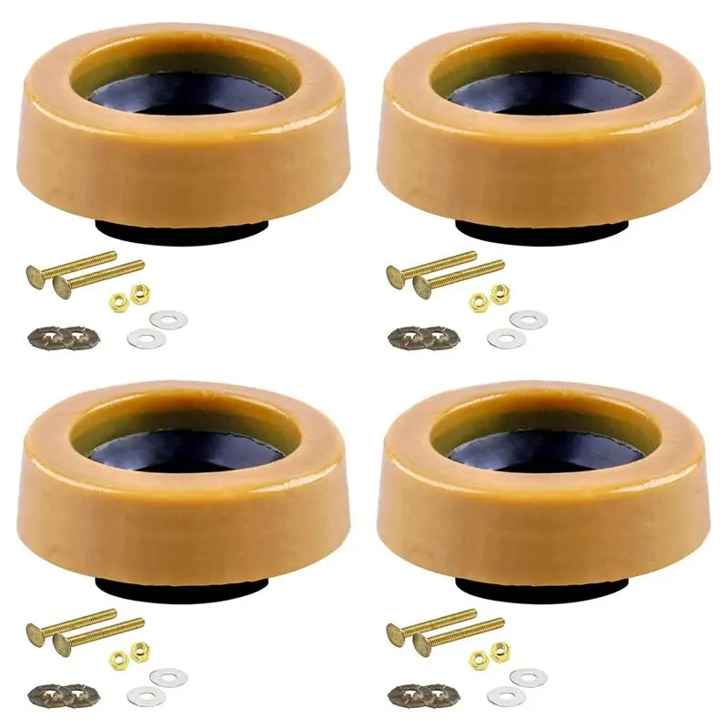 BAAJ-4X Toilet Wax Ring Kit For Floor Outlet Toilets New Install Or Re-Seat With Flange And Bolts
BAAJ-4X Toilet Wax Ring Kit For Floor Outlet Toilets New Install Or Re-Seat With Flange And Bolts