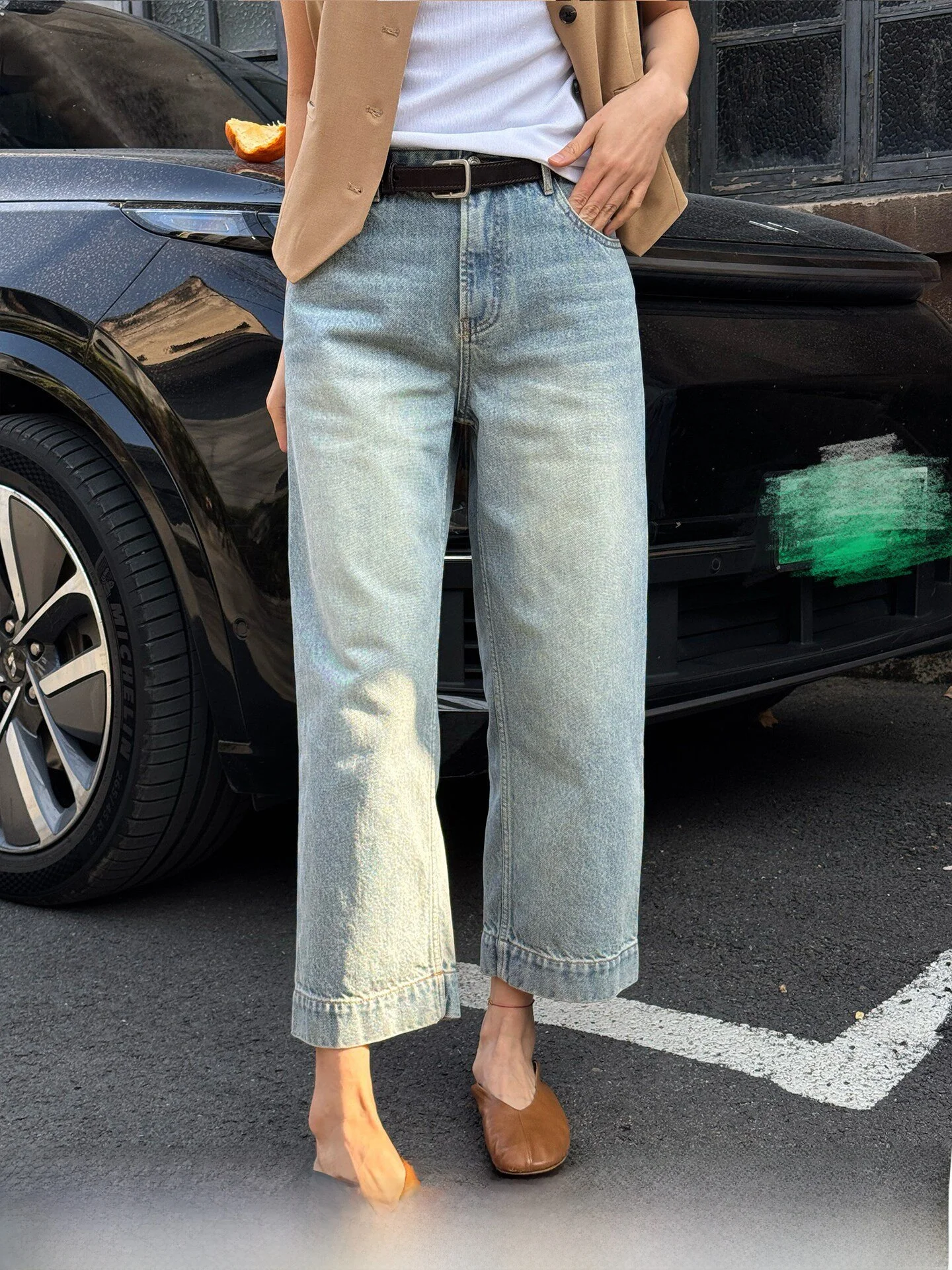 Blue Straight Leg Wide Leg Jeans Women's Spring Summer New Style Slimming Casual Pure Color Mid-Year Cotton Zipper Fly
Blue Straight Leg Wide Leg Jeans Women's Spring Summer New Style Slimming Casual Pure Color Mid-Year Cotton Zipper Fly