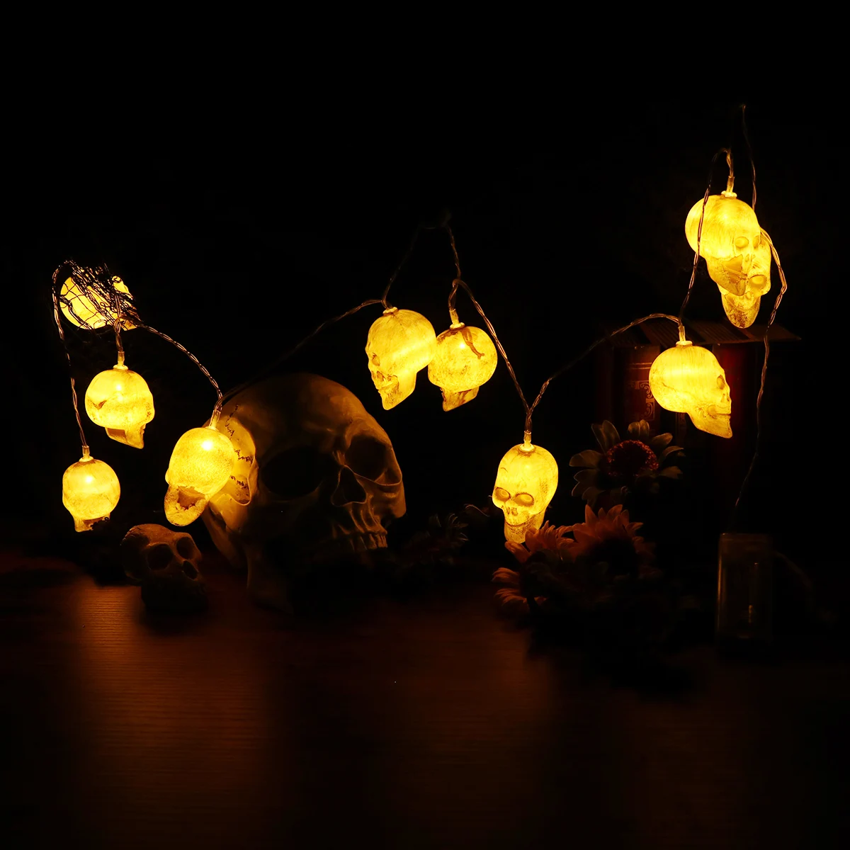 Halloween Solar Decorations Skull String Lights Holiday Party Post LED Garlands
Halloween Solar Decorations Skull String Lights Holiday Party Post LED Garlands