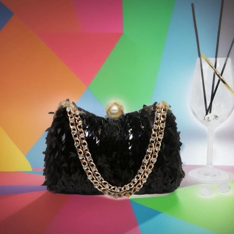 Легкая роскошная вечерняя сумка с пайетками и стразами, женская модная текстурированная сумка через плечо с цепочкой, блестящая люксовая сумка Bolso Diseñador De Lujo
Легкая роскошная вечерняя сумка с пайетками и стразами, женская модная текстурированная сумка через плечо с цепочкой, блестящая люксовая сумка Bolso Diseñador De Lujo