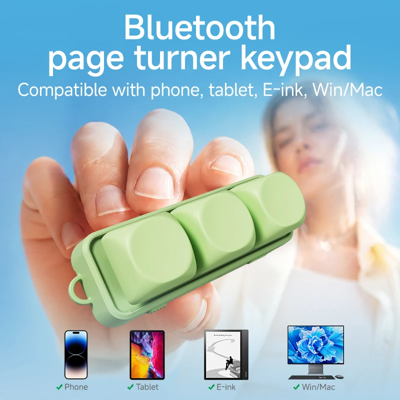 free3 green small keyboard phone tablet Bluetooth remote control reader page turner
free3 green small keyboard phone tablet Bluetooth remote control reader page turner