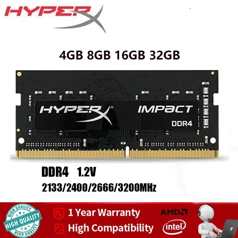 Оперативная память DDR4 HyperX 4 ГБ, 8 ГБ, 16 ГБ, 32 ГБ DDR4 3200 МГц, 2666 МГц, 2400 МГц SODIMM для ноутбуков, 1.2В, 260-контактная, RAM
Оперативная память DDR4 HyperX 4 ГБ, 8 ГБ, 16 ГБ, 32 ГБ DDR4 3200 МГц, 2666 МГц, 2400 МГц SODIMM для ноутбуков, 1.2В, 260-контактная, RAM