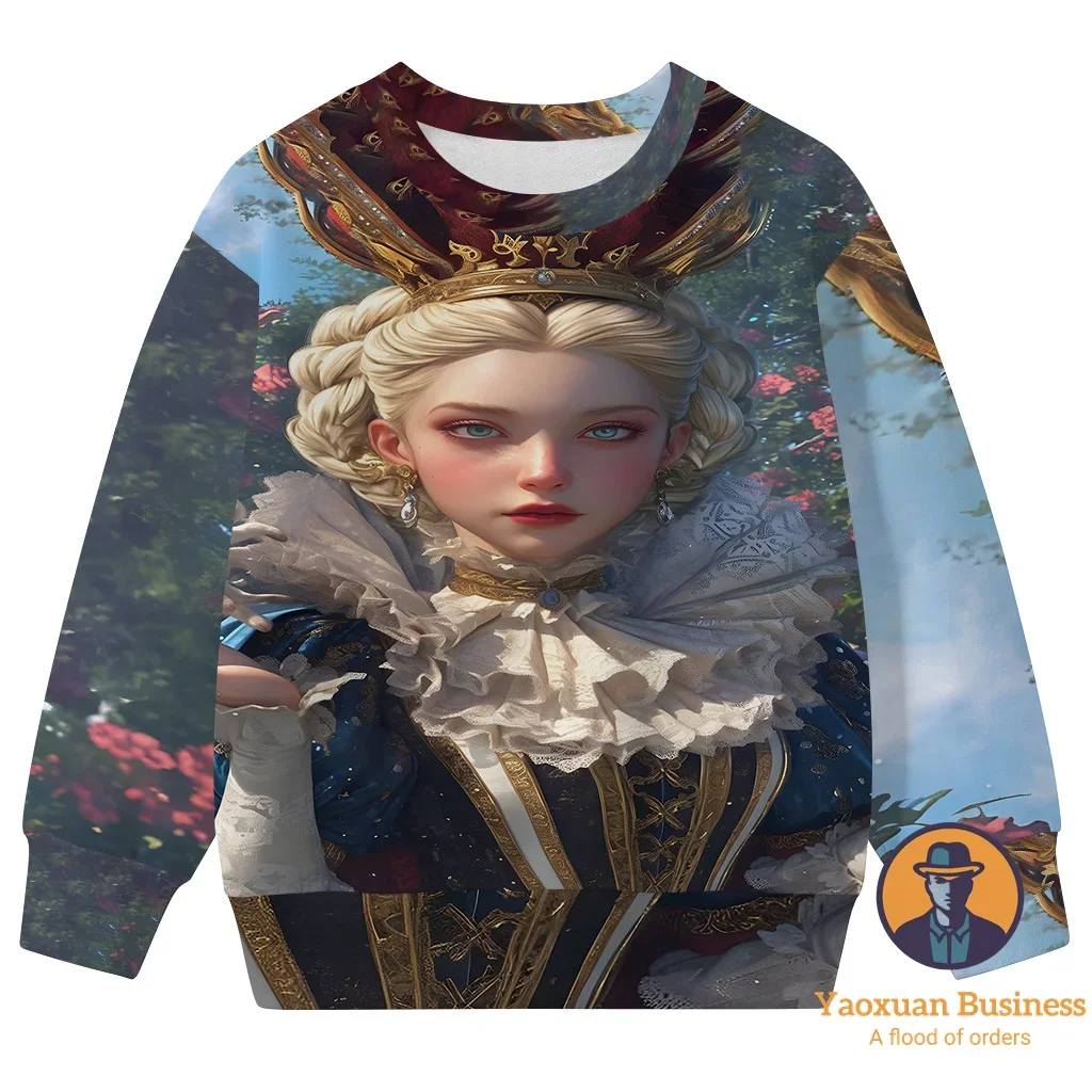 Popular 2025 White Alice In Wonderland Kids Girls Boys 3D Cartoon Printed Crew Neck Sweatshirt Cute Windproof Warm Autumn Winter
Popular 2025 White Alice In Wonderland Kids Girls Boys 3D Cartoon Printed Crew Neck Sweatshirt Cute Windproof Warm Autumn Winter