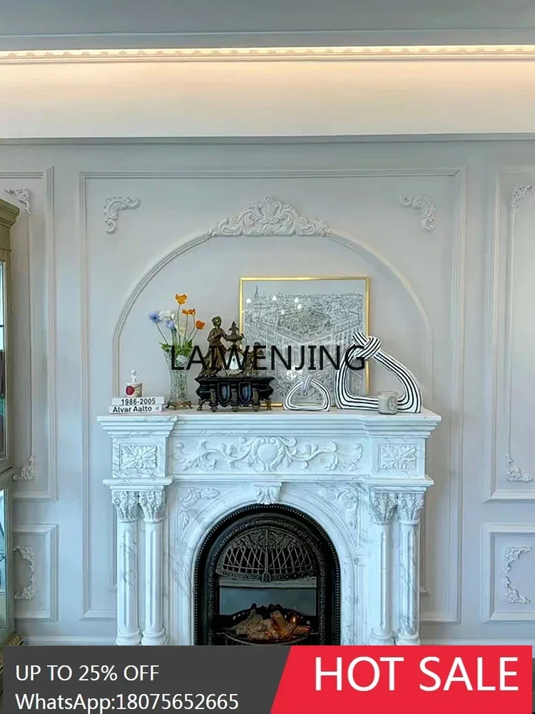 HLZ marble Fangshan white jade fireplace frame living room stone carving decorative cabinet
HLZ marble Fangshan white jade fireplace frame living room stone carving decorative cabinet