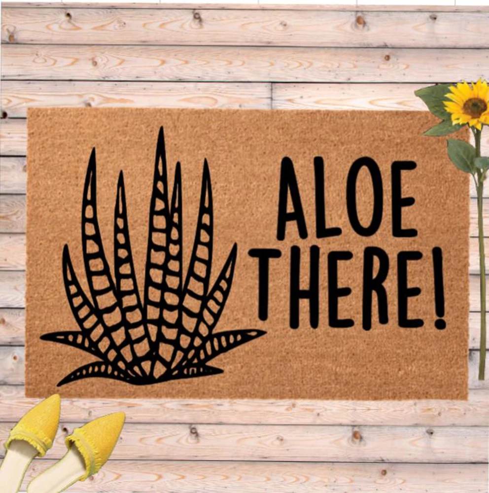 Custom Welcome Mat Coir Doormat Aloe There Funny Plant Lover Potted Plants Desert Door Mat Non Slip Durable Housewarming Gift
Custom Welcome Mat Coir Doormat Aloe There Funny Plant Lover Potted Plants Desert Door Mat Non Slip Durable Housewarming Gift