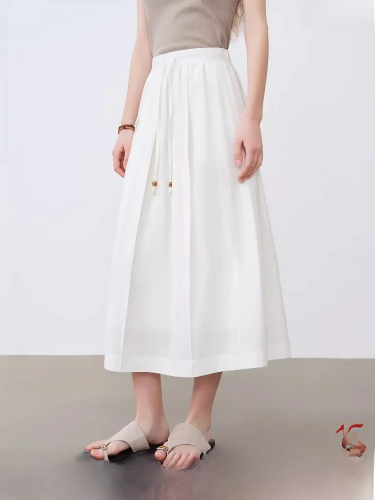 New White Pleated A-Line Skirt for Women Dstring Color Blo Commuter Sle High Waist Polyester Fiber Ci Walk
New White Pleated A-Line Skirt for Women Dstring Color Blo Commuter Sle High Waist Polyester Fiber Ci Walk