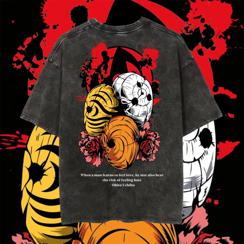 Vintage Washed Men's Women T-shirt Anime Obito Uchiha Manga Cotton T Shirt Summer Oversize Y2K Streetwear Tops Casual Clothing
Vintage Washed Men's Women T-shirt Anime Obito Uchiha Manga Cotton T Shirt Summer Oversize Y2K Streetwear Tops Casual Clothing