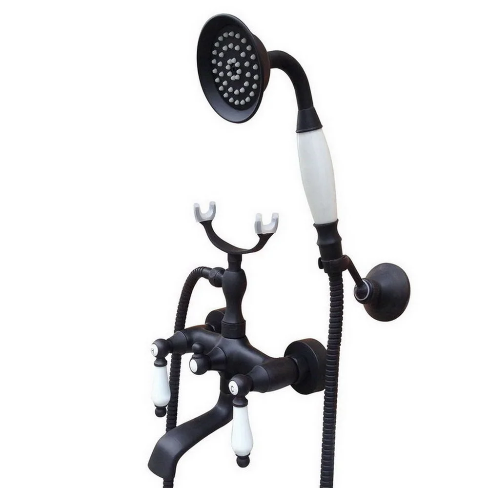 Oil Rubbed Brass Wall Mounted Bathroom Bath Tub Faucet Set WITH/ 150CM Handheld Shower Spray Head Mixer Tap Dtf615
Oil Rubbed Brass Wall Mounted Bathroom Bath Tub Faucet Set WITH/ 150CM Handheld Shower Spray Head Mixer Tap Dtf615