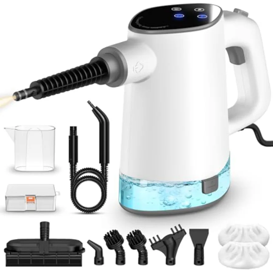 Pressurized Steam Cleaner, Multipurpose Steam Cleaner for Home with 450ML Detachable Tank and Safety Lock, Steamer for Cleaning
Pressurized Steam Cleaner, Multipurpose Steam Cleaner for Home with 450ML Detachable Tank and Safety Lock, Steamer for Cleaning