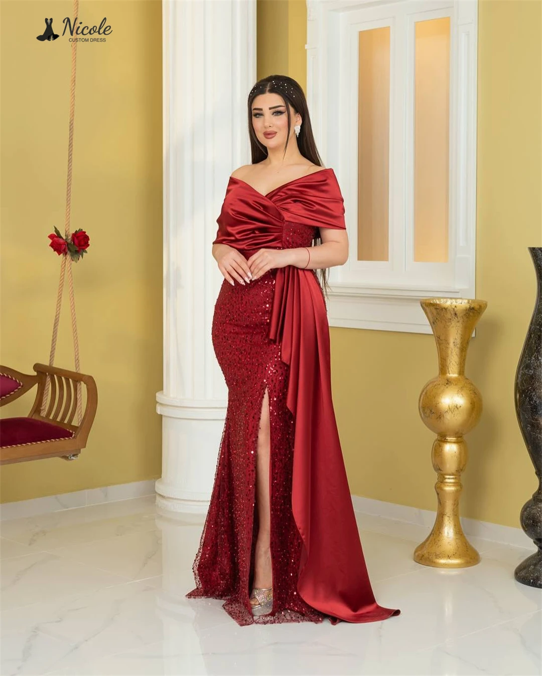 Nicole Custom Made Evening Dresses Woman Elegant Party Dresses for Women Luxury Evening Dress 2025 Red Fishtail Skirt Sequins
Nicole Custom Made Evening Dresses Woman Elegant Party Dresses for Women Luxury Evening Dress 2025 Red Fishtail Skirt Sequins