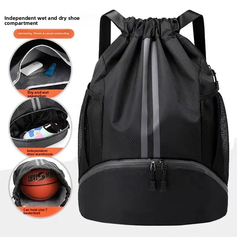 Dry wet separation swimming bag, basketball football shoes backpack, drawstring drawstring portable backpack, sports storage bag
Dry wet separation swimming bag, basketball football shoes backpack, drawstring drawstring portable backpack, sports storage bag