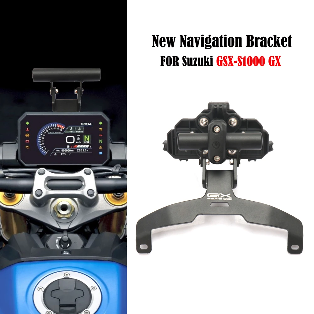 For Suzuki GSX-S1000 GX 2024-Motorcycle Accessories CNC Aluminum GPS Navigation Bracket Handlebar Bar Extension Bracket
For Suzuki GSX-S1000 GX 2024-Motorcycle Accessories CNC Aluminum GPS Navigation Bracket Handlebar Bar Extension Bracket